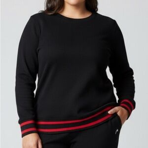 😍SHOW SPECIAL - HEAD Black Waffle Weave Thermal Top Red Trim XL